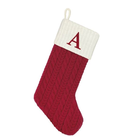 SET OF TWO STOCKING BOOTS WITH LETTER A - Picture 1 of 4